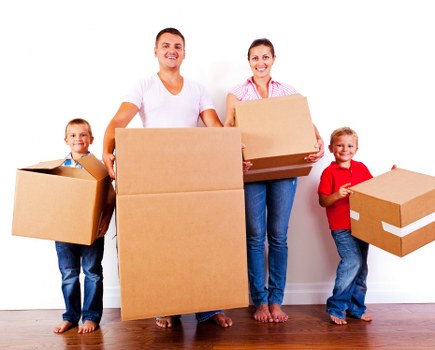 Organised packing boxes and moving materials for a Brixton relocation