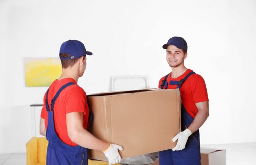Professional movers handling a commercial relocation in Brixton