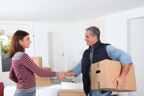 Moving van ready for same day removals in Brixton on a residential street