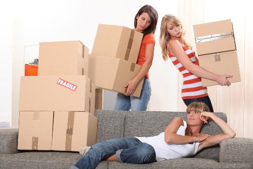 Removal van loaded for a South London property move