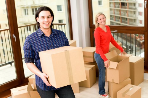 Removal van loaded for a home move in Brixton